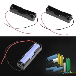 18650 One Tank Rechargeable Battery Holder Single Slot With Leads Cable Wire